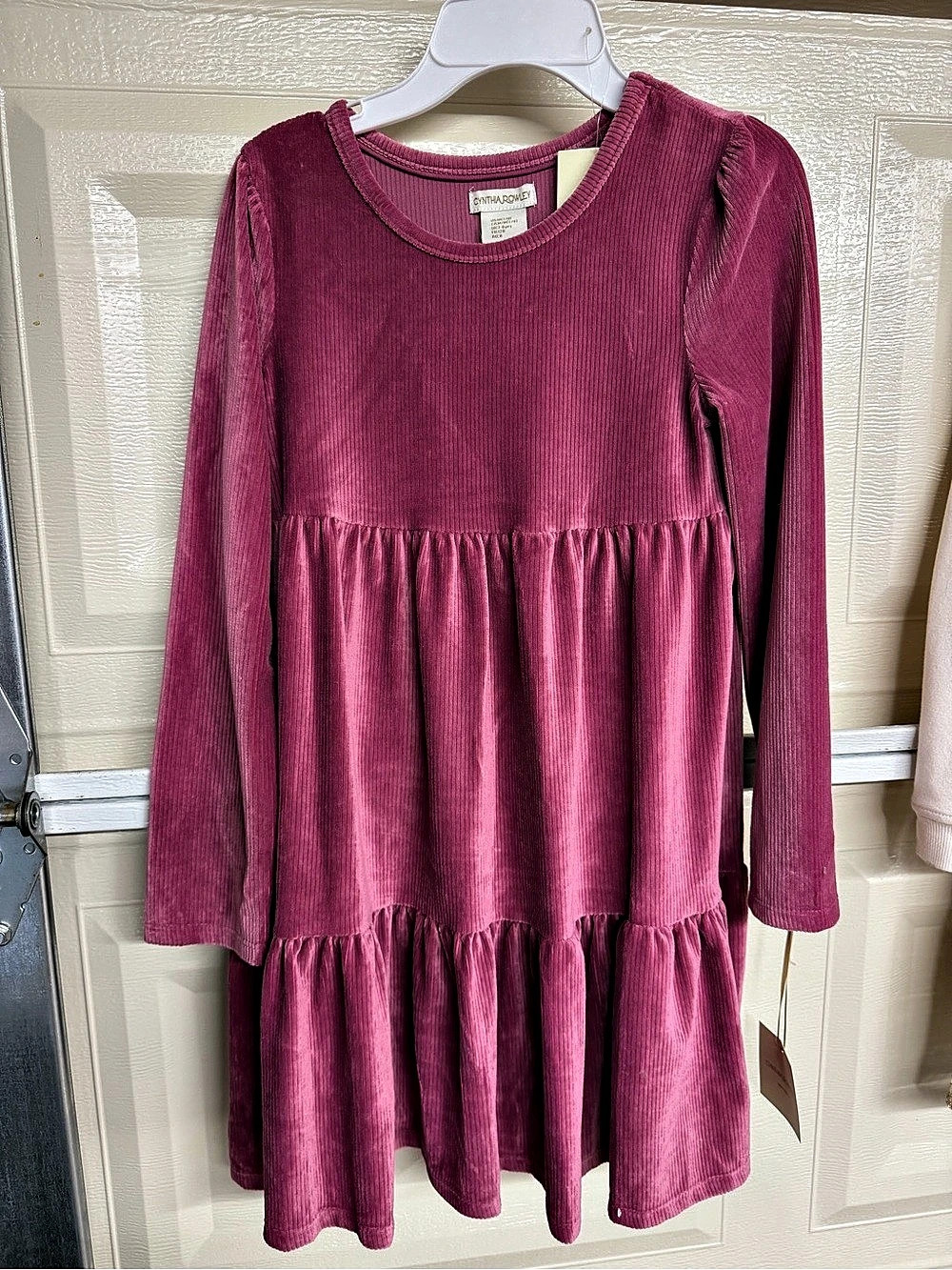 Cynthia Rowley Pink Corduroy Dress Size Medium NWT